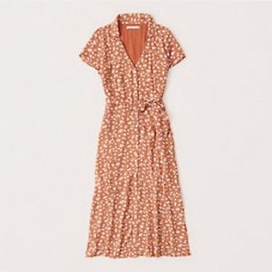 Abercrombie & Fitch Orange floral dress size small